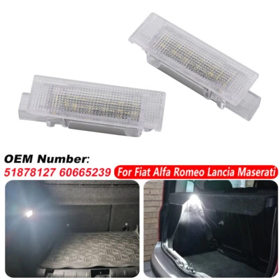 2PCS For Fiat Stilo Panda Grande Punto LED Rear Luggage Trunk Courtesy Light - Image 1 of 4
