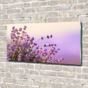 Glas-Bild Wandbilder Druck auf Glas 120x60 Deko Blumen & Pflanzen Lavendelfeld