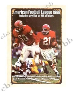 1968 FOOTBALL STARS metal tin sign metal art living room - Picture 1 of 4