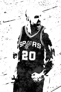Affiche murale d'intérieur Manu Ginobili San Antonio Spurs Art - AFFICHE 20x30 - Photo 1 sur 4