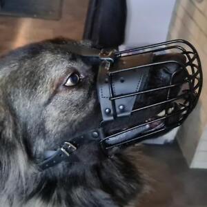 New Strong Metal  Wire Rubber Covered Basket Dog Muzzle German Shepherd
