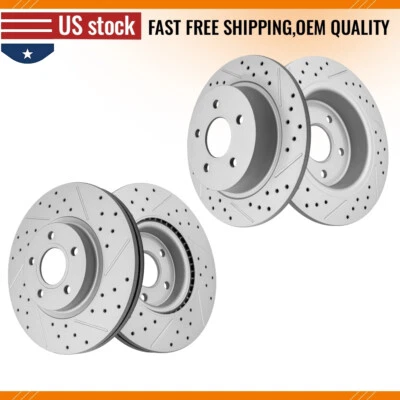 4 rotores de freno de disco delanteros traseros para Ford Escape C-Max 2013-2016 Foto 1 de 4