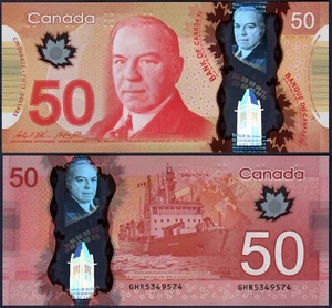 CANADÁ 🇨🇦 P109b* 50 DOLLAR POLYMER* ND 2012* UNC GEM* USA SELLER - Picture 1 of 1