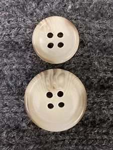 Beige / Brown Horn Effect Suit Blazer Buttons 15/20mm Pack Of 10 - Picture 1 of 4