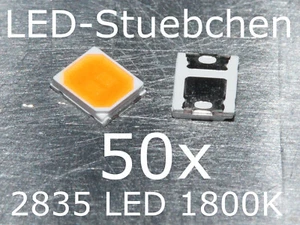 50x 2835 LED Warmweiss 1800K 300mA - Picture 1 of 2