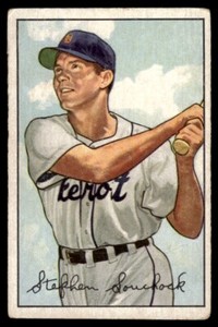 1952 Bowman Steve Souchock Rookie Baseball Card Detroit Tigers #235