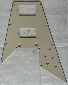 Custom For Gibson Flying V Style Guitar Pickguard 3-Ply Vintage Yellow - Picture 1 of 4