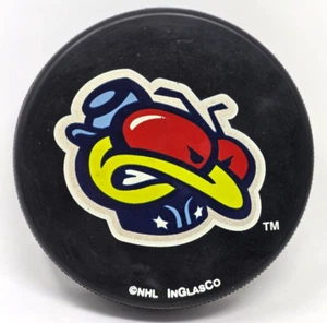 NHL Columbus Blue Jackets Unsigned InGlasCo Official Hockey Game Puck VTG 2000 - Picture 1 of 13