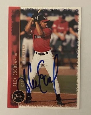Alex Escobar Auto Signed 1999 Just Minors #19 Capital City Bombers  - Image 1 of 2