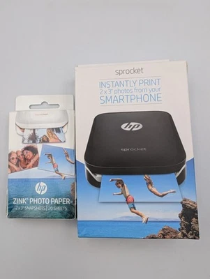 HP Sprocket Photo Printer - White And Film - Tested and  Working  - Image 1 of 4