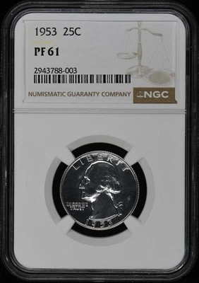 1953 Washington Quarter 25C NGC PR61 - Image 1 of 2