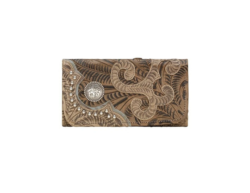 American West 8952282 Annies Secret Collection Ladies Tri-fold Wallet