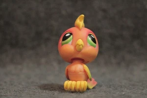 Authentic Littlest Pet Shop LPS Red Orange Green Yellow Cockatoo Bird #120 - Picture 1 of 3