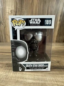 Funko Pop! Vinilo: Star Wars - Droide Estrella de la Muerte - (Negro) #189 con Protector - Imagen 1 de 13
