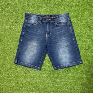 Youth Jean Shorts SZ 10 Denim Jorts Lucky Brand Classic Straight Dark Wash Kid - Picture 1 of 5