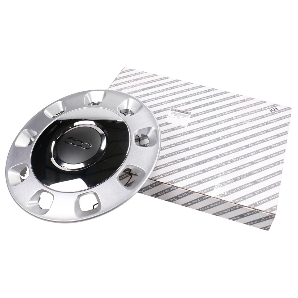 Original Fiat Radkappe Radzierblende 14 Zoll Silber für 500 ab 2012 51931501 - Bild 1 von 4