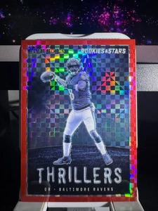 Panini Rookies & Stars Thrillers Red Plaid 2023 Lamar Jackson #TH-3 Ravens - Imagen 1 de 2