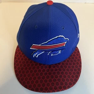 Buffalo Bills New Era 59Fifty blau mit roter Krempe NFL eng anliegende Kappe Größe 7 1/8 Mütze - Bild 1 von 9