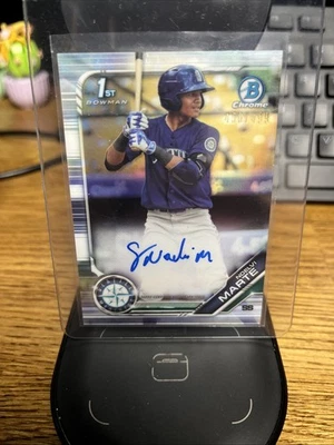2019 Bowman Chrome 1st Prospect Auto Refractor /499 Noelvi Marte #CPA-NMA Reds - Image 1 of 2