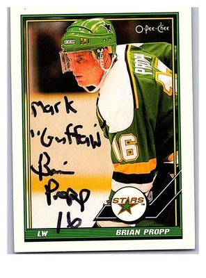 1991-92 O-Pee-Chee - Brian Propp #227 Signed Autograph Auto - Image 1 of 2