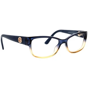 Gucci Eyeglasses GG 3790 KF1 Blue Honey Fade Semi Cat Eye Frame Italy 52[]15 140 - Picture 1 of 6