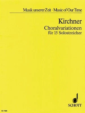 Choral variations Volker David Kirchner Studyscore 15 Solo Strings Schott Music - Image 1 of 4