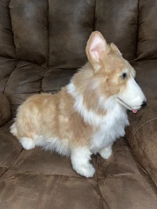 Cuddle Clones Pembroke Welsh Corgi Realistic Plush Dog Stuffed Animal - Picture 1 of 7