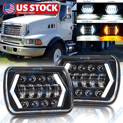 Par de faros LED de haz alto/bajo DRL para camión comercial Sterling Truck 5x7"" 7x6" Foto 1 de 4
