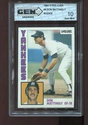 Don Mattingly Rookie 1984 O-Pee-Chee #8 OPC RC MLB New York Yankees gema como nueva 10 Foto 1 de 2