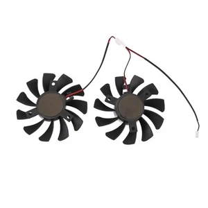 75Mm 2Pin GTX1050Ti GPU KüHler DUAL LüFter für GTX 1050Ti GTX 14231 - Photo 1/7