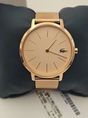 Reloj Lacoste Mujer Mujer Luna Chapado en Oro Rosa Esfera Pulsera 2001080 Nuevo Foto 1 de 4