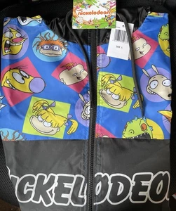 Cortavientos Nickelodeon Nicktoons con Capucha Doble Cara Unisex Grande Rugrats Rocko - Imagen 1 de 3