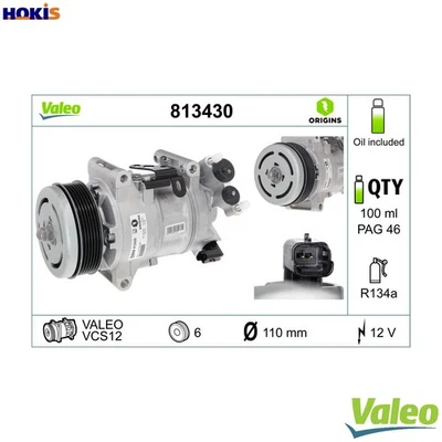 COMPRESSOR AIR CONDITIONING 813430 FOR PEUGEOT RIFTER 3008/SUV 5008/II 308/SW - Image 1 of 4