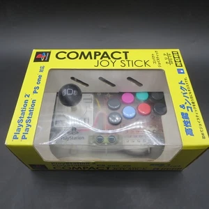 Hori Compact Joystick Clear Controller PS1 PS2 PlayStation Fighting Stick - Picture 1 of 15