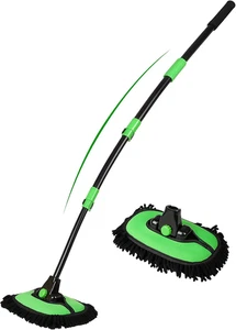 Cepillo para lavado autos curvo de 15 y 53 pulgadas con mango largo de chenilla - Bild 1 von 12