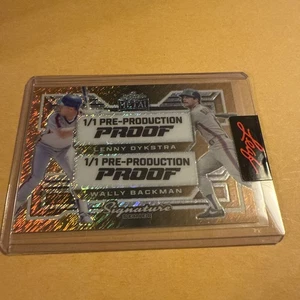 2024 LEAF METAL L.DYKSTRA / W.BACKMAN ahold Prismatic PRE-PRODUCTION PROOF 1/1 - Picture 1 of 2