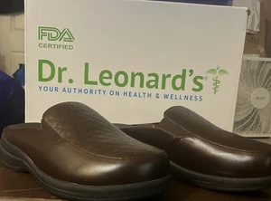 Dr. Leonards Diabetic Mens Size 7.5 Womens 9 Brown Slip On Loafers Shoes. New!! - Picture 1 of 4