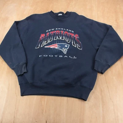 1995 SALEM New England Patriots Football sweatshirt LARGE vtg 90s usa made NFL - Image 1 of 4