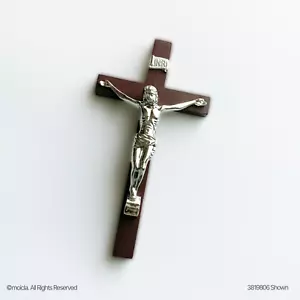 6 Inch Crucifix Red Tone – Wall Hanging Catholic Cross, Cruz Catolica 6 Pulgadas - Picture 1 of 3