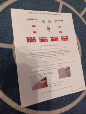 ACTION MAN Geyper Moto Bike Reproduction Stickers - Image 1 of 2