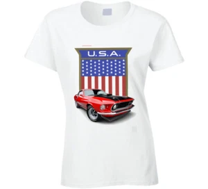 Mach 1 Mustang 1969 USA Musclecar Premium Geschenk Damen T-Shirt - Bild 1 von 3