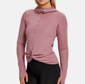 Yogalicious lila Yoga-Hoodie vorne zum Binden Langarm Oberteil Shirt XL sportlich - Bild 1 von 6