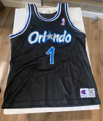 mens 90’s vintage champion anfernee hardaway #1 orlando magic jersey size 44 Cover