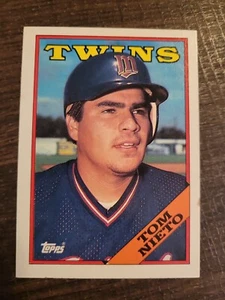 Tom Nieto #317 1988 Topps Baseball Card LP Twins - Imagen 1 de 2