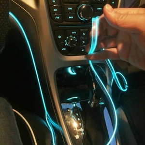 decorazione striscia LED USB tuning auto interno atmosfera 5M colore ICE BLU - Foto 1 di 1