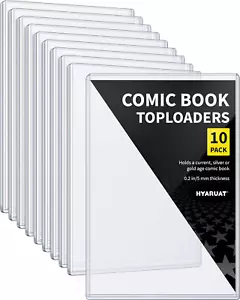 Comic Book Top Loaders - Protector Hard Case Sleeve, Toploader Holder for Silver - Picture 1 of 12