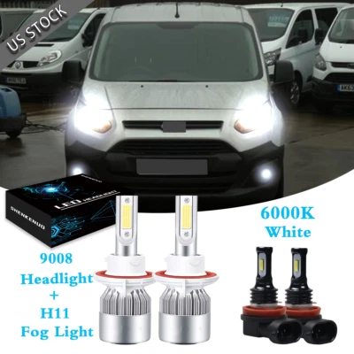 For Ford Transit Connect 2010 2011 2012 2013 LED Headlight Fog Light Bulbs - Image 1 of 4