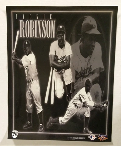 Jackie Robinson Brooklyn Dodgers 16x20 40th Anniversary Poster Cover