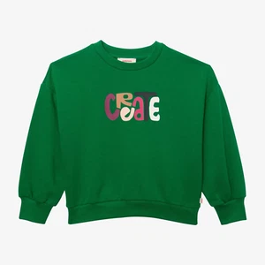 Catimini Girls' Cute Green Comfy Sweatshirt Top w/Colorful Lettering, Sz 12 - Picture 1 of 11