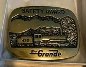 Rail Road Rio Grande Gürtelschnalle Safety Award Gold - Bild 1 von 1